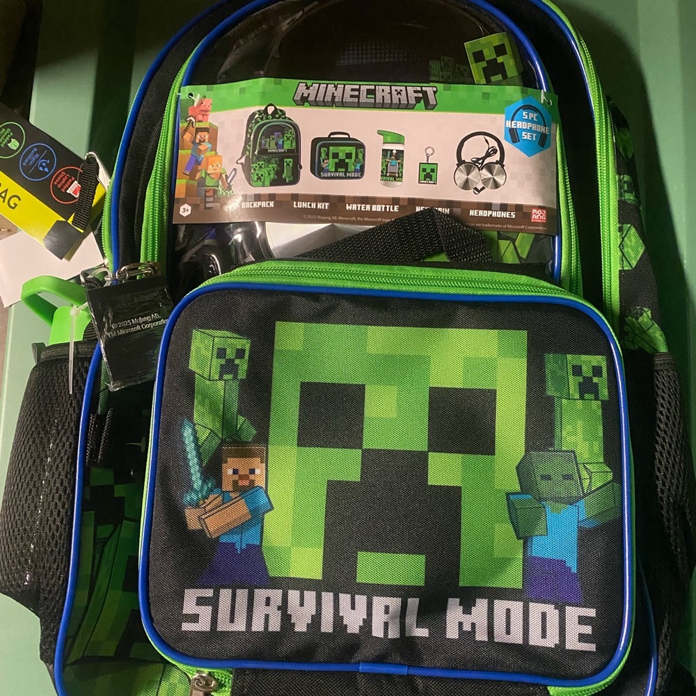 Minecraft Backpack and Lunch Set